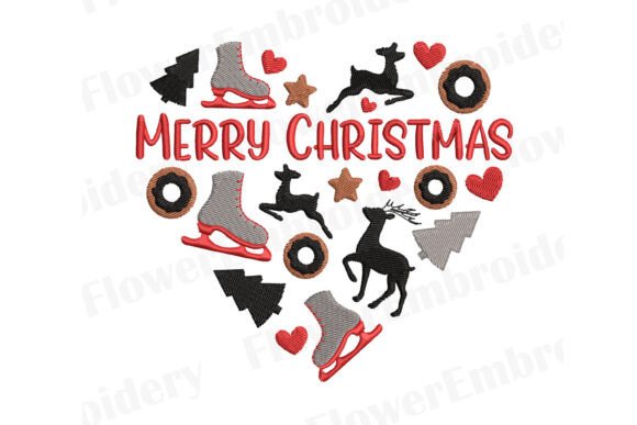 Evaluating Merry Christmas Winter Machine Embroidery