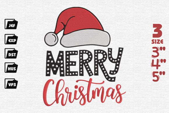 Review: Santa Hat, Merry Christmas Embroidery for Boutique Sweatshirts