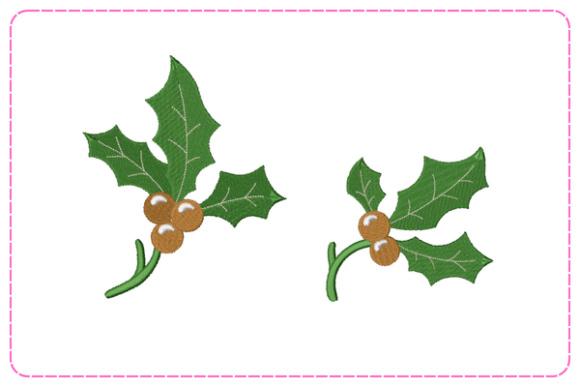 Reviewing Christmas Holly Leaves Embroidery Design