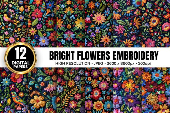 Reviewing Floral Embroidery Digital Papers for Gifts