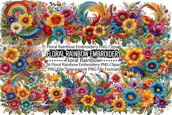 Reviewing Floral Rainbow Embroidery Sublimation for Etsy Shops