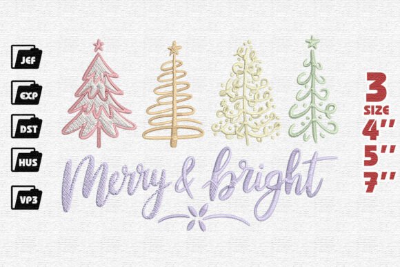 Reviewing Merry Christmas Trees Embroidery for Holiday Sales