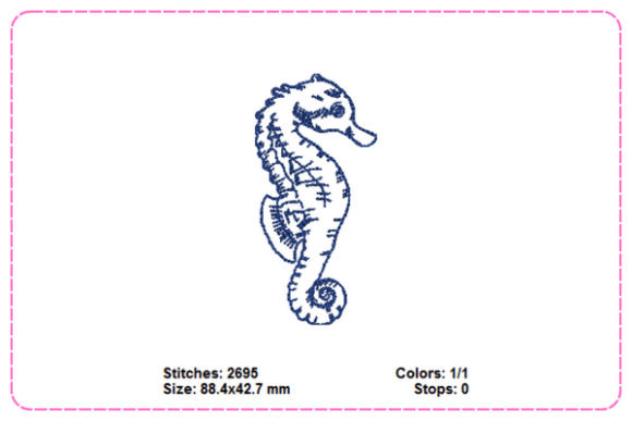Reviewing Sea Horses Embroidery Designs for Apparel