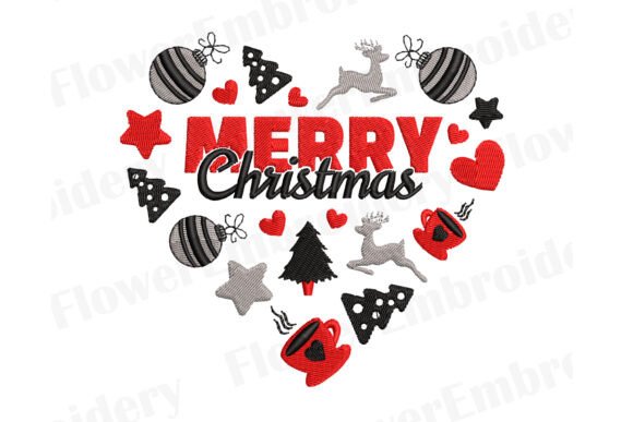 Reviewing the Merry Christmas Heart Embroidery Design