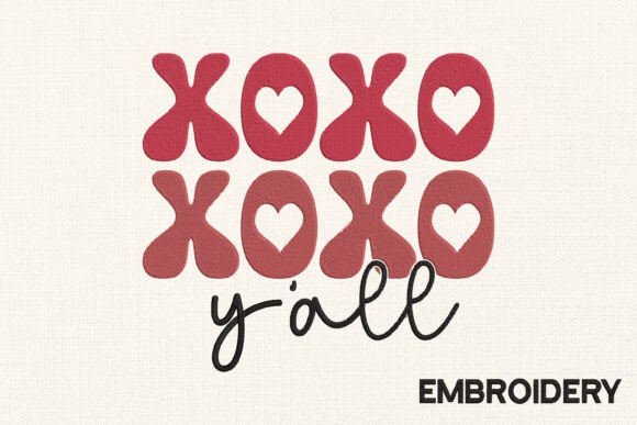 Reviewing XOXO Y all Embroidery Design for Merch