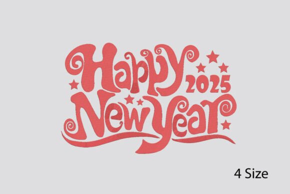 Stitching Joy: A Designer’s Review of Happy New Year 2025 Embroidery Design